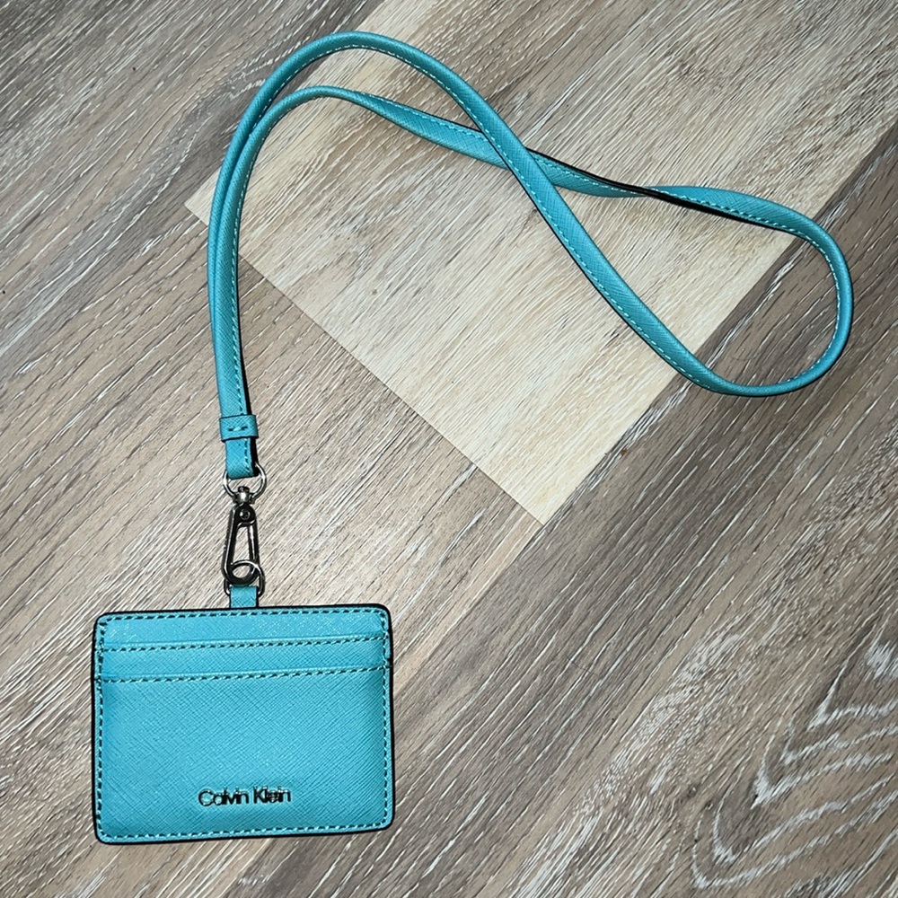 Calvin Klein blue card lanyard
